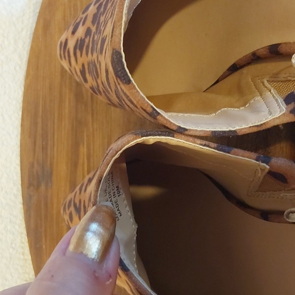 Loft Leopard Slip On Clogs Chunky Heels Animal Print Office Casual Comfort Sz.10 - Picture 5 of 9